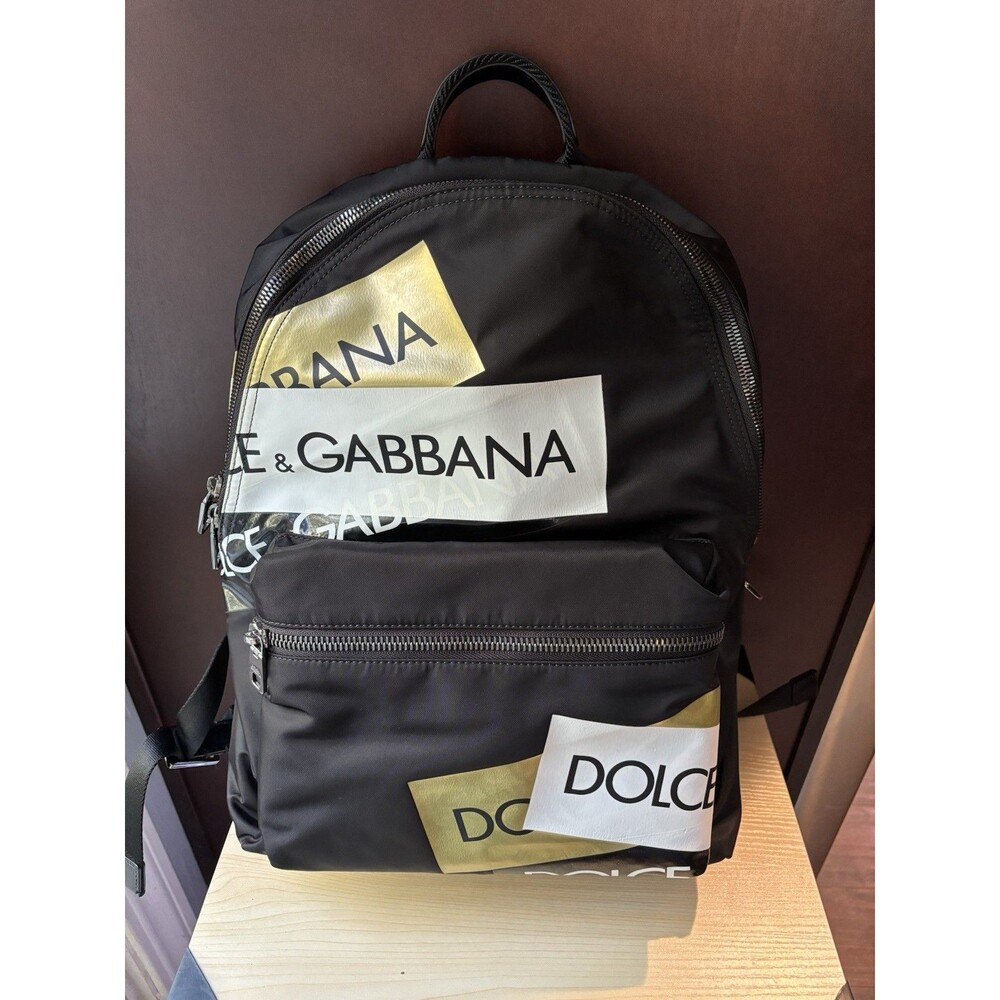 NEW Auth Dolce & Gabbana Unisex Men’s Womens Logo Tape LUXURY Backpack COA $1460